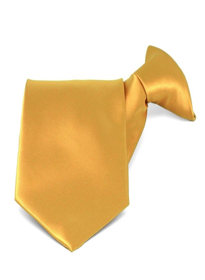 tiemart Clip-On Pre-tied Uniform and Everyday Wear Necktie (20 Inch, Gold Bar) - Image 1